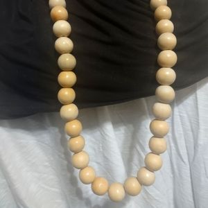Handmade Wooden bead necklaces 34"